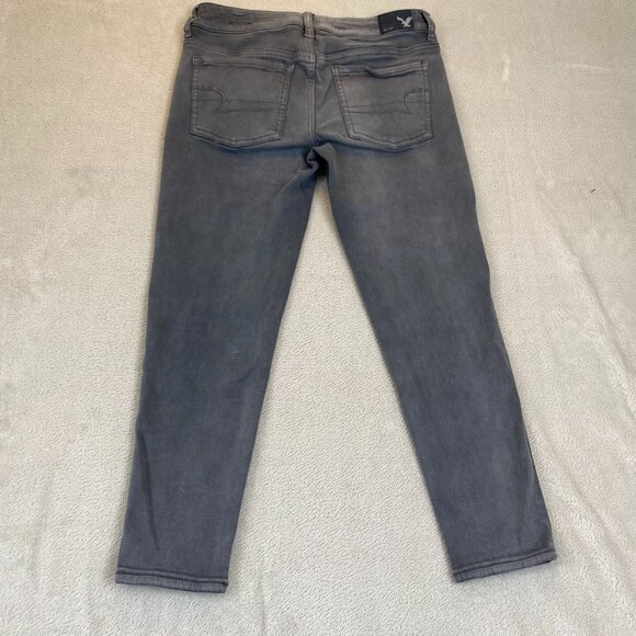 American Eagle Women's Jegging Crop Pants Size 4 Gray AEO Denim Stretchy Comfort - Picture 15 of 15